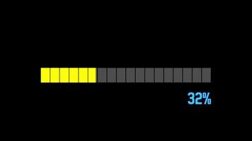 Loading Bar Animation with Copy Space on Black Background video