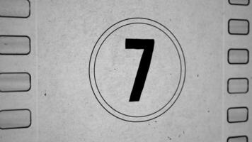 Classic Film Reel Countdown, Monochrome Film Countdown 10 Seconds Cinematic Intro video