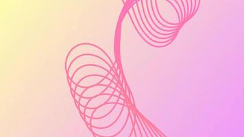 Elegant modern minimal abstract colorful wavy lines animated backdrop loop with gradient 4k background video