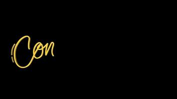 3d Congratulations text animation in gold color with black background video
