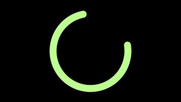 verde Verifica marca animado ícone com Preto fundo video