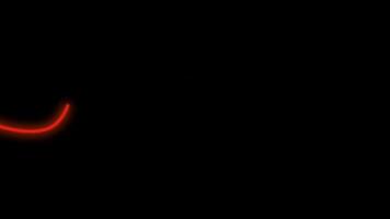 neon string line color red on black background video