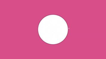 Full Screen Rotating Loading Circle Animation, White Line Spinner on Pink Background video