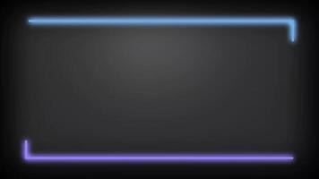 neon effekt rektangel ram loop bakgrund 4k video