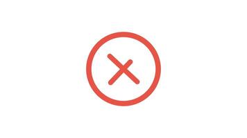 circle and cross mark animation video