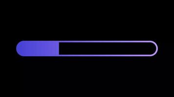 lutning läser in bar med runda hörn på svart bakgrund animering video