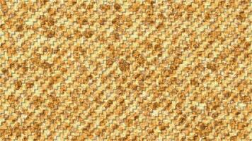 Textured Background of Woven Straw in Warm Golden Hues video
