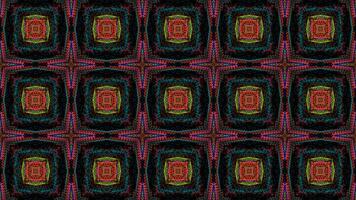 Intricate Geometric Pattern with Colorful Details and Dark Background video