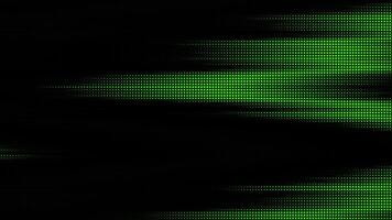 black and green halftone dots with horizontal motion blur effect ideal for futuristic racing themes or tech festival digital backdrops in animation and visual design video