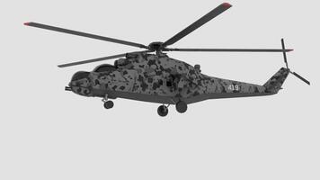 army helicopter landing with white background video