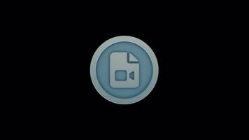 Animated Multimedia Icon - Seamless Loop with Alpha Channel video