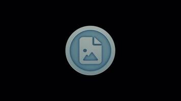 Animated Image File Icon - Seamless Loop with Alpha Background video