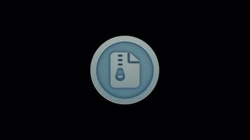 Animated Document Zipper Icon - Software Installer Style video
