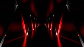 rot und Weiß endlos Tunnel mit Neon- Licht Bewegung im Zickzack- Hintergrund vj Schleife im 4k video