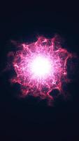 Bright explosion of electric energy in a circular pattern, resembling a cosmic burst or plasma field video