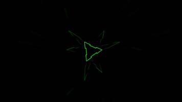 Green and Yellow Strobe Light Effect in Abstract Tunnel Background VJ Loop in 4K video