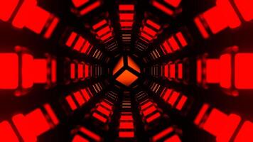 orange och röd abstrakt pulserande neon kärna bakgrund vj slinga i 4k video