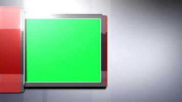 Abstract graphic design element with green screen animation with red and gray colors for modern presentations and templates video