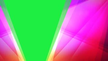 abstrakt ljus strålar bakgrund med grön skärm rörelse grafisk med rosa och gul Färg schema design element video