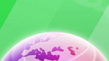 News Globe Motion Graphic Featuring Title Option and Green Screen for Chroma Key video