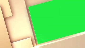 Modern abstract background animation with beige geometric shapes and clean transitions style with green screen chroma key animation video