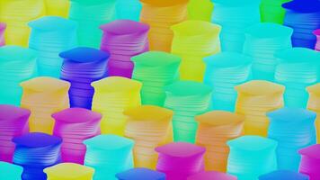 a background with many plastic cups video