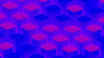 en lila bakgrund med en mönster av överlappande former video