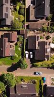 Aerial view of houses in a residential area video