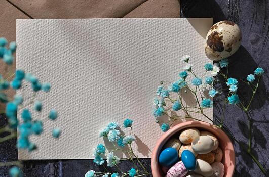 Rustic Easter Setting. photo