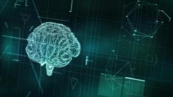 Artificial intelligence processing data in a digital brain interface video