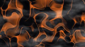 halloween abstrakt vätska former en dynamisk sammansättning av strömmande, texturerad former i vibrerande orange och rökig grå skapar en fängslande visuell berättande. video