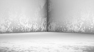 vit Färg tre dimensionell grov texturerad vägg design tom 3d Plats slinga kapabel lutning bakgrund video