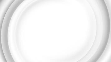 vit och svart enkel och flott cirkulär former med tom Plats slinga kapabel bakgrund för logotyp avslöja företag ändamål video