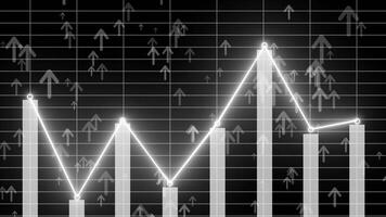 Futuristic moving Candle stick chart digital abstract business background. Big data and business growth currency stock and investment background video