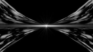vit och svart Färg skinande 3d strömmande abstrakt stor data sci-fi hi-tech design teknologi bakgrund video