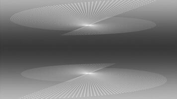 blanco y negro color giratorio circular puntos con 3d blanco espacio 3d complejo diseño lazo poder geométrico antecedentes video