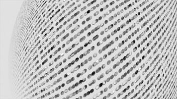 vit och svart Färg diagonalt rör på sig cirkulär former 3d design slinga kapabel geometrisk bakgrund video