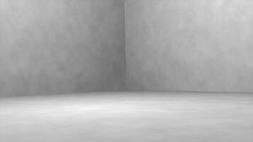 vit och svart Färg tre dimensionell vägg design tom 3d Plats slinga kapabel lutning bakgrund video