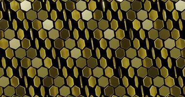Gelb Glas Technik Hexagon Muster im 4k Schleife video