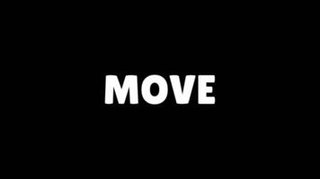 Get ready for the next move text, 4k animation in black screen, flicker effect video