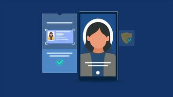 Secure login access with face authentication video