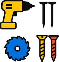 Essential tools for building and repairs vector