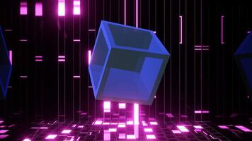 vj slinga abstrakt rotation av geometrisk metamorfoser. video