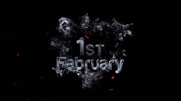 1st February Logo Animation, Stylish 1st February Text Intro video