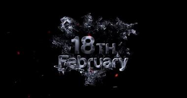 18 February, Elegant 18 February Text Motion Design video