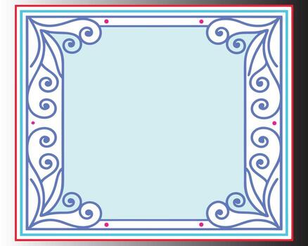 Elegant gold ornamented frame design with swirls and decorative elements for creative projects vector