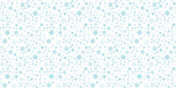 copos de nieve sin costura modelo. nevada Navidad repetir fondo. invierno nieve en plano estilo para impresión web paño envase papel. azul estrellas aislado en blanco antecedentes. vector