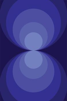 hipnótico azul túnel resumen geométrico diseño con reflejado círculos, creando un sentido de infinito profundidad utilizar como un fondo de pantalla o póster diseño vector