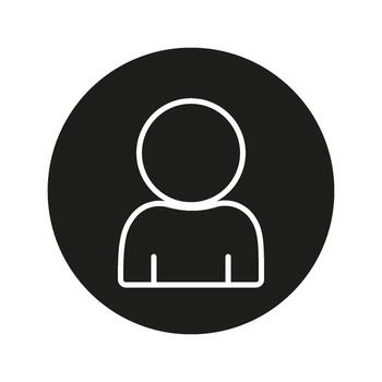 User Profile Avatar Solid Icon. Generic User Representation Silhouette Symbol. Online Identity, Account, And Profile Picture Placeholder. Isolated Illustration vector