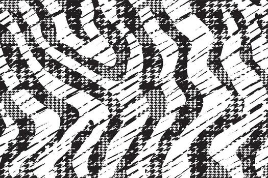 resumen pata de gallo y distorsionado a rayas modelo vector